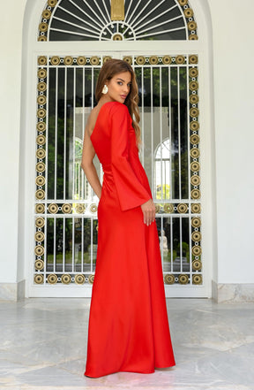 Vestido Drapeado Satin