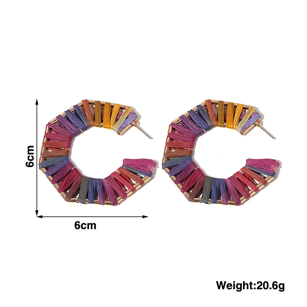 Brincos Metálicos Geométricos, Jóias Multicoloridas