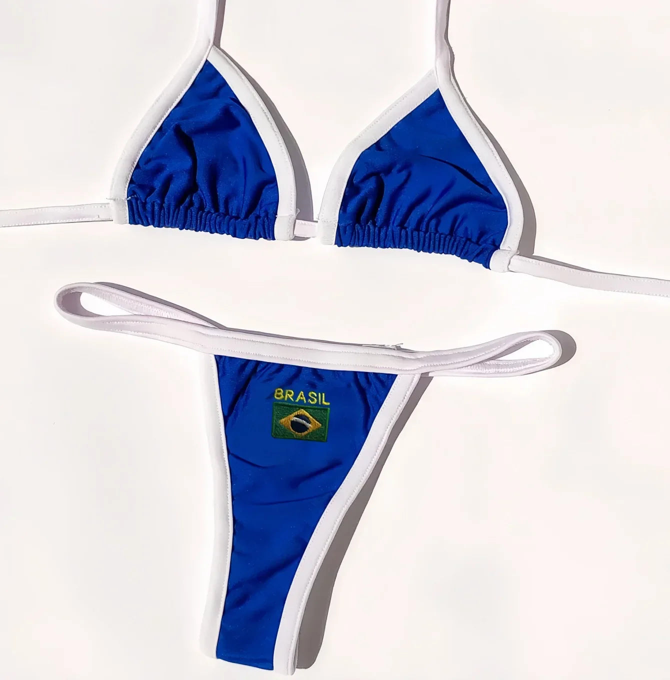 brasil bandeira contraste split bikini