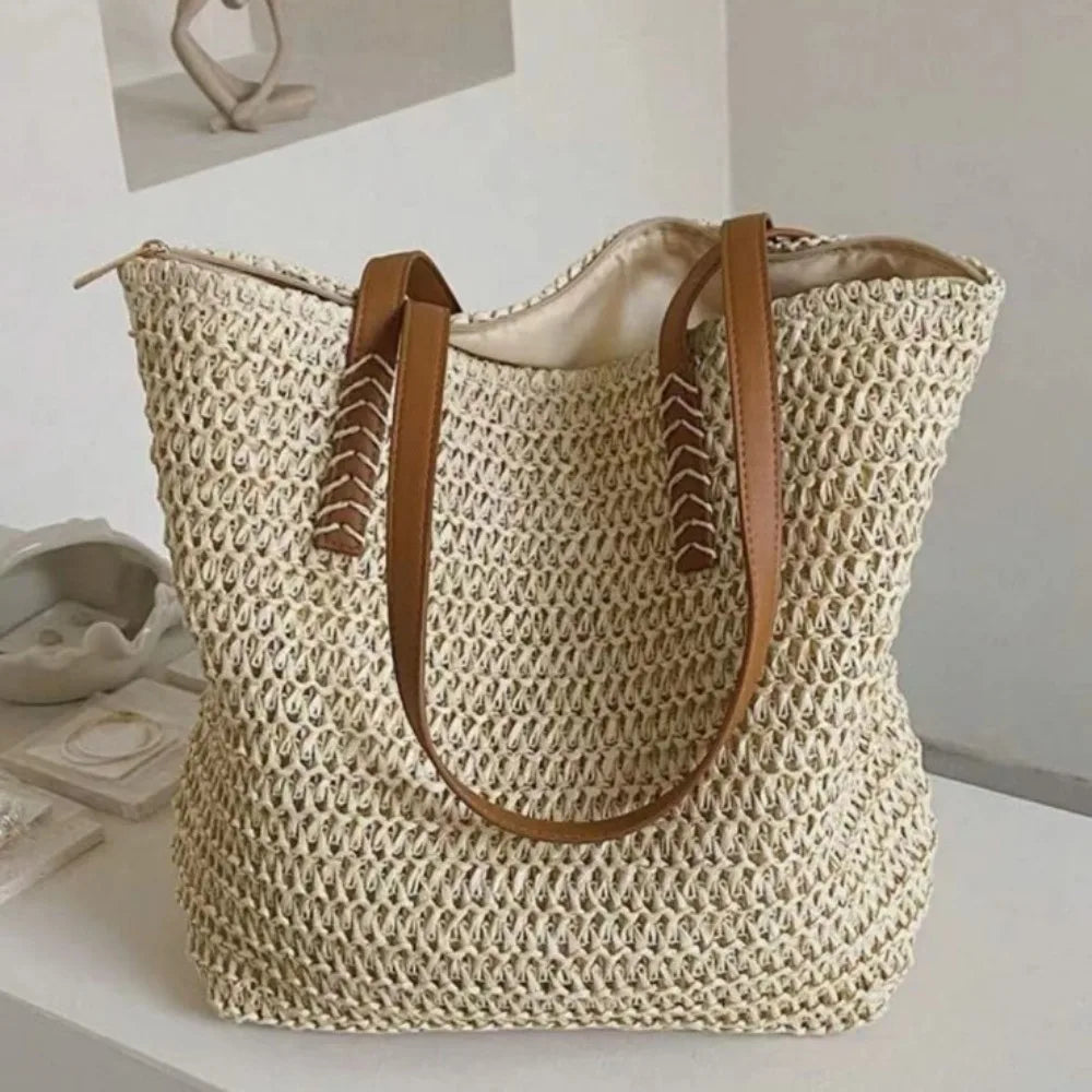 Bolsa de ombro tecida para mulheres